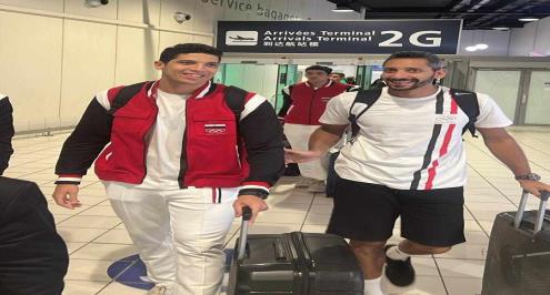 بعثة منتخب مصر للطائرة تصل إلى باريس للمشاركة في دورة الألعاب الأولمبية